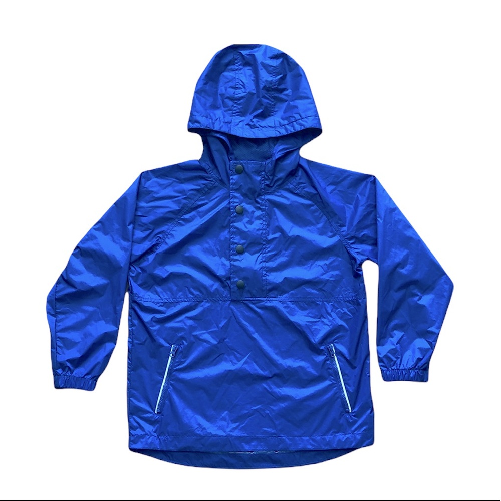 Old Navy 1/4 Zip Lightweight Hooded Blue Rain Jacket Sz. S